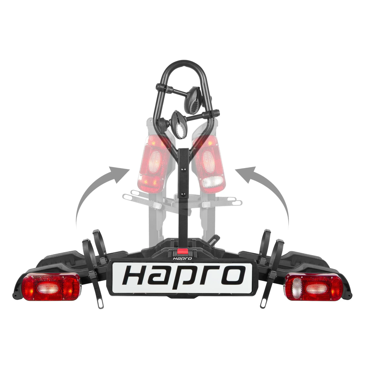 Hapro Atlas SmartFold II, illustration af de vipbare arme