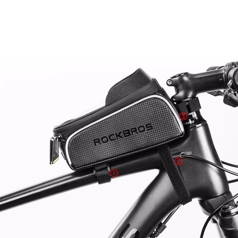 ROCKBROS Vandtæt mobilholder med opbevaring til stel