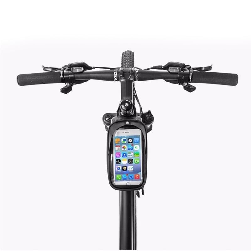 ROCKBROS Vandtæt mobilholder med opbevaring til stel